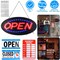 SKUSHOPS LED Open Sign 18.7x9.45in Business Neon Open Sign Advertisement Board